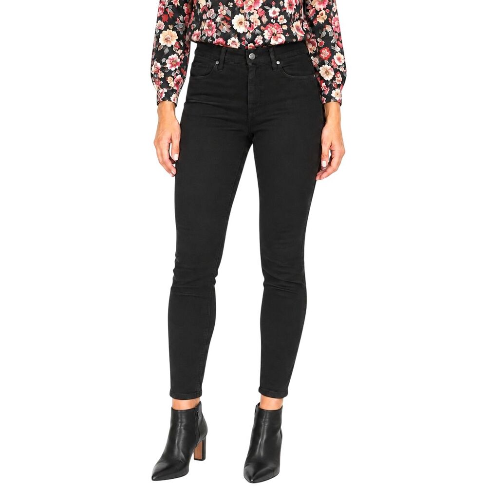 Paige Hoxton Ultra Skinny Jeans Womens 28 Ankle-Fit Black Shadow Hight Rise